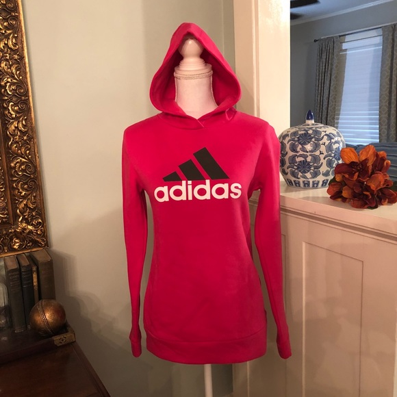 adidas Other - Adidas Hot Pink Hoodie Sweatshirt Pullover New